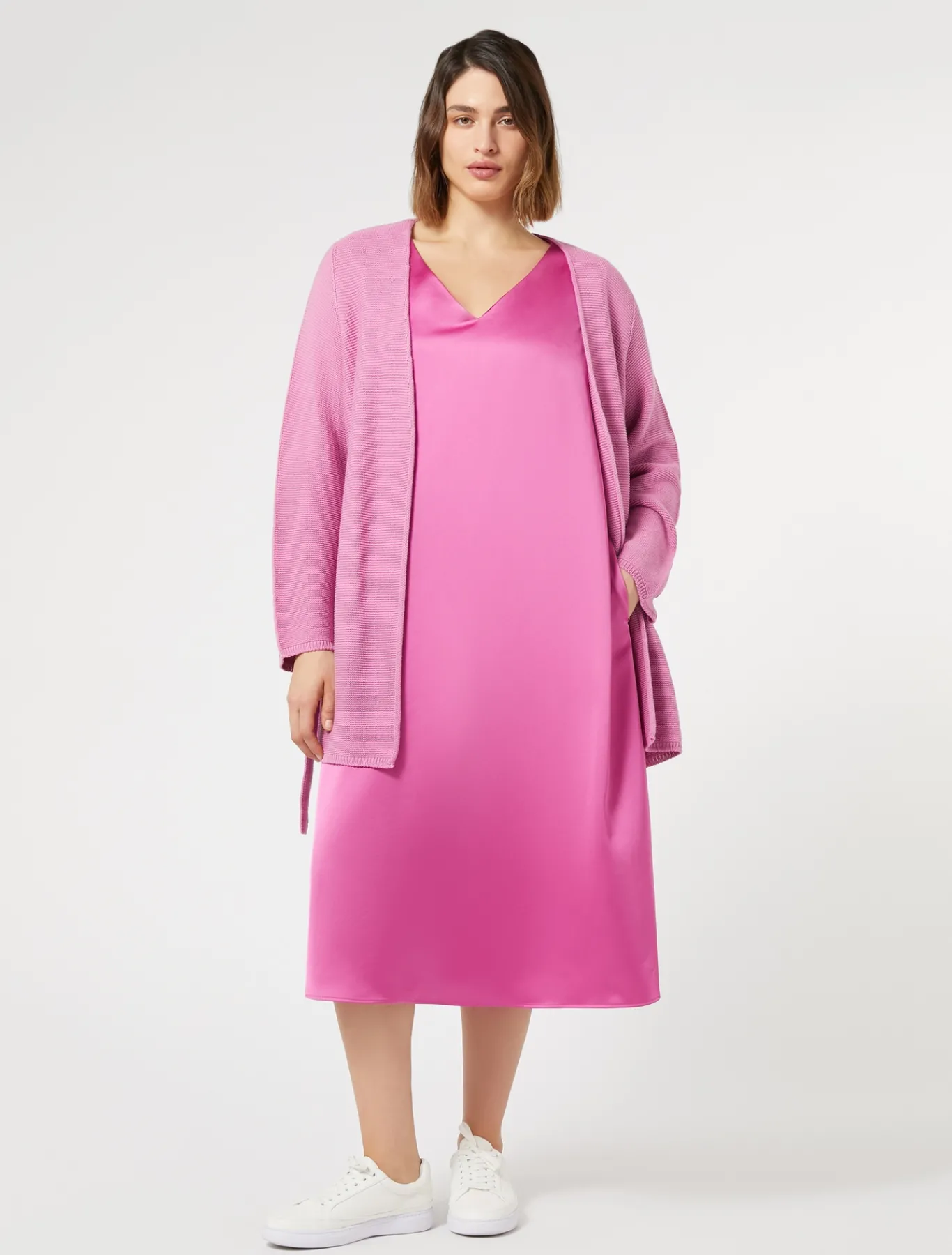 Marina Rinaldi Robe en satin fluide VIEUXROSE Outlet