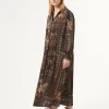 Marina Rinaldi Robe en sergé imprimé BRUNBORDEAUX Outlet