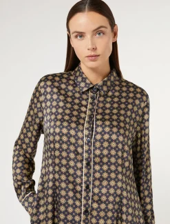 Marina Rinaldi Robe en sergé imprimé BLEUNUIT Discount