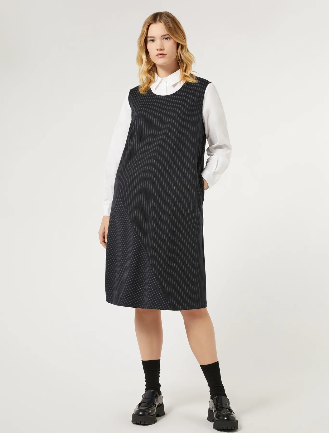 Marina Rinaldi Robe en tissu point Milano BLEUMARINE Sale