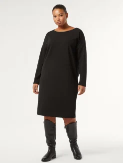 Marina Rinaldi Robe en tissu technique NOIR Clearance