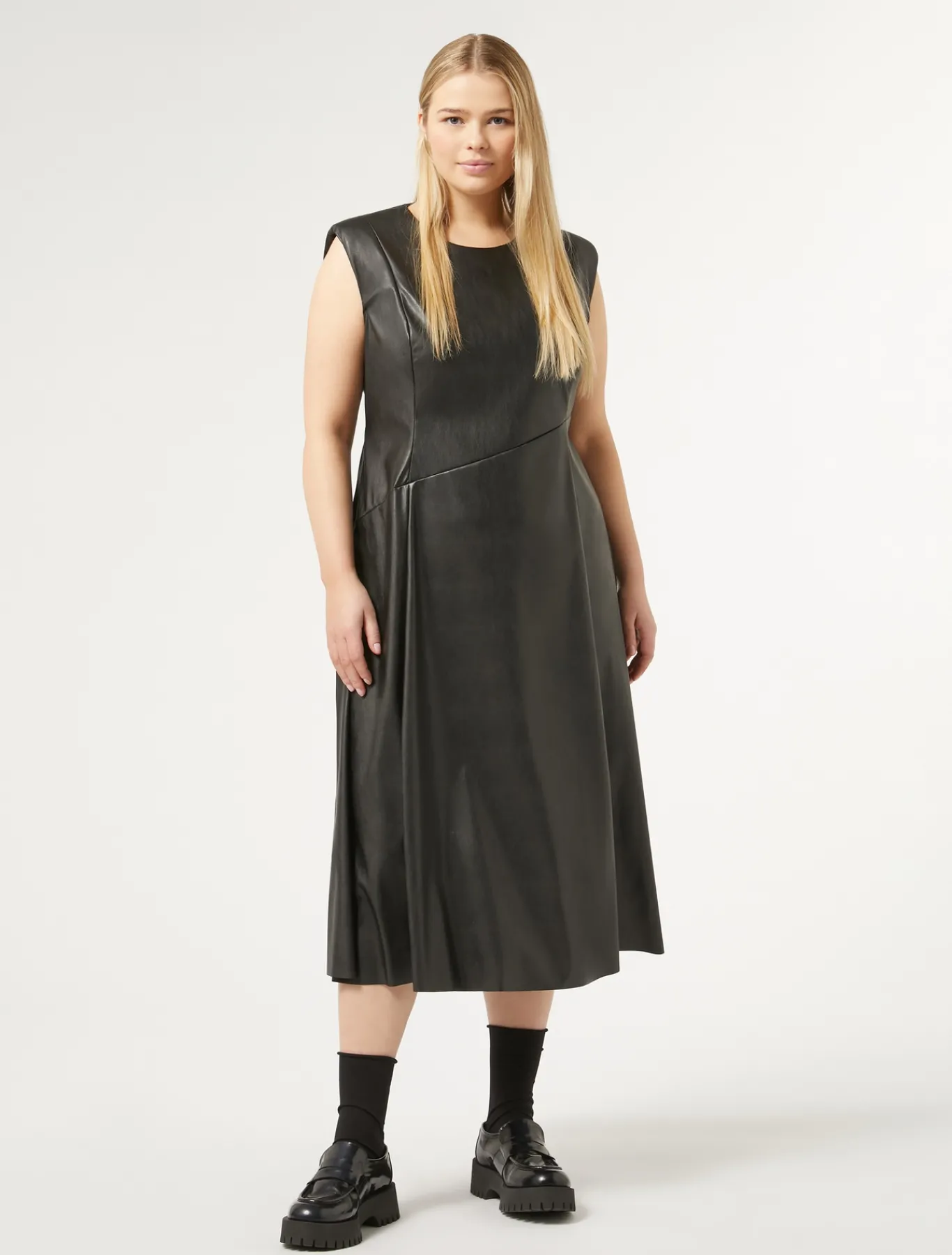 Marina Rinaldi Robe en tissu technique NOIR Discount