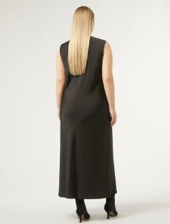 Marina Rinaldi Robe en tissu technique NOIR New