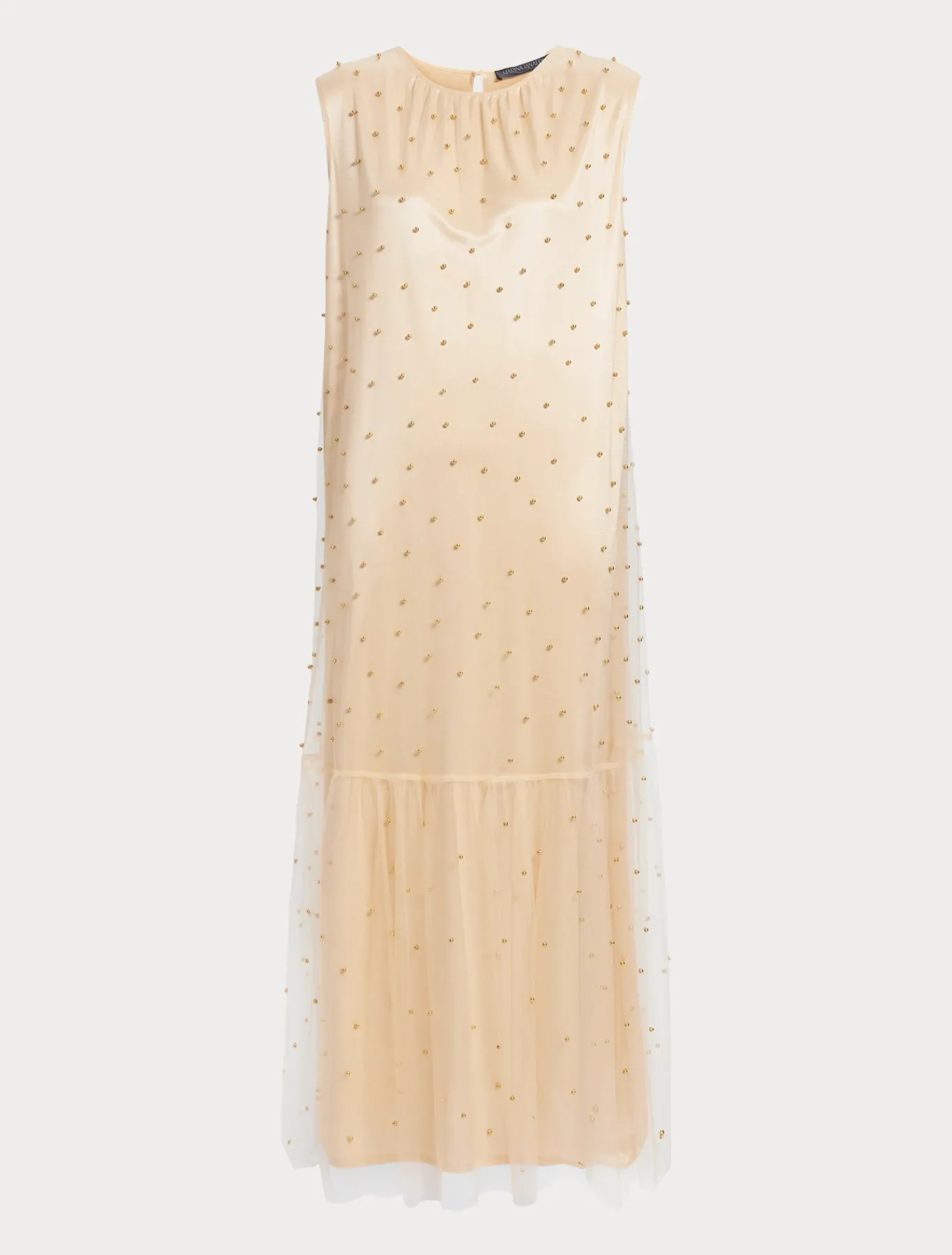Marina Rinaldi Robe en tulle avec broderie JAUNEPALE Best