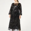 Marina Rinaldi Robe en tulle avec paillettes NOIR New