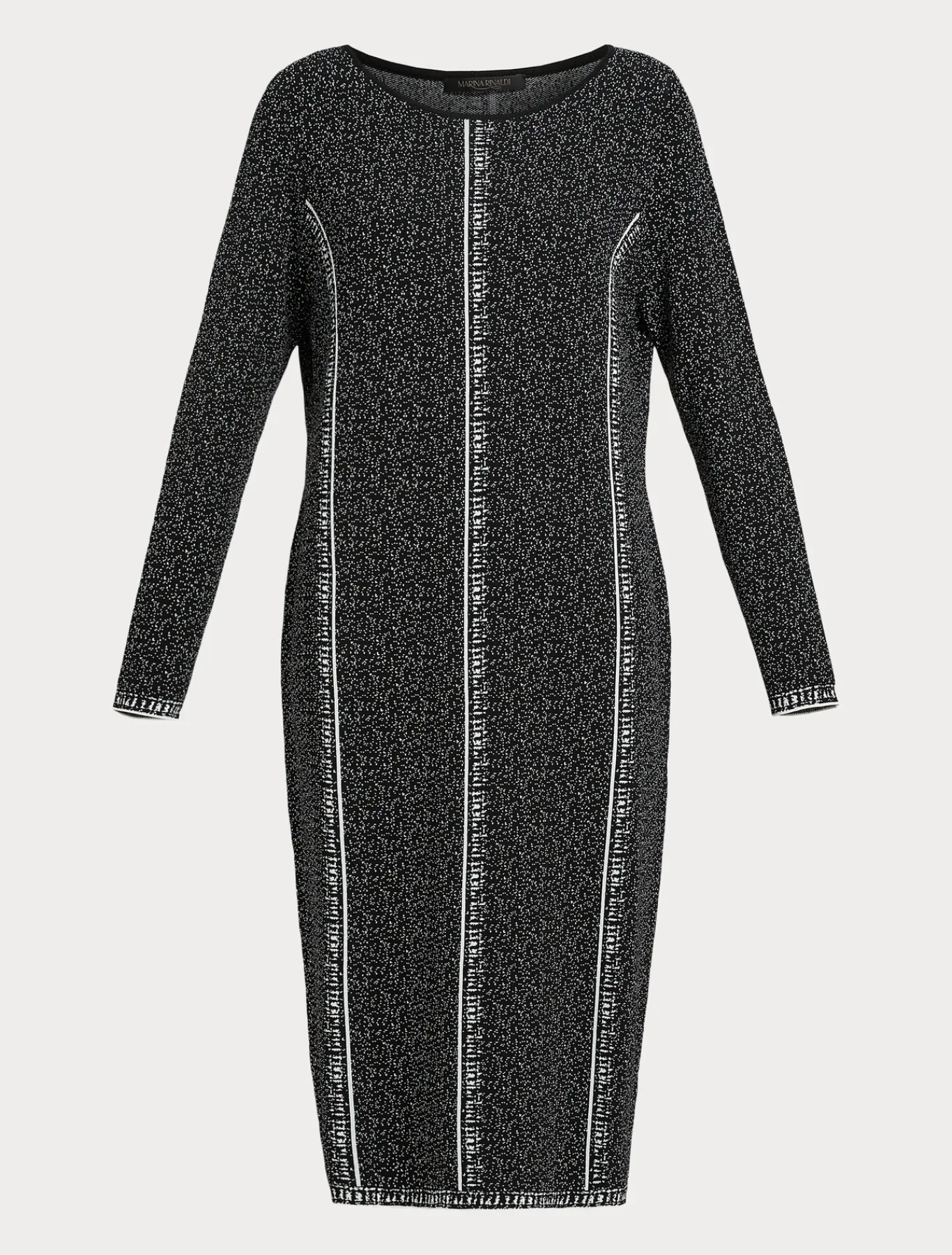 Marina Rinaldi Robe en viscose jacquard NOIRBLANC Clearance