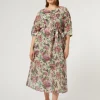 Marina Rinaldi Robe en voile de coton et soie JAUNEPALE Outlet