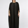 Marina Rinaldi Robe longue en cady triacétate NOIR Hot