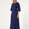 Marina Rinaldi Robe longue en cady triacétate ENCRE New