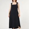 Marina Rinaldi Robe longue en cady triacétate BLEUNUIT New