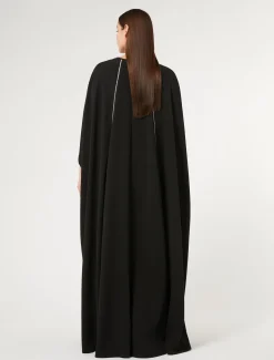 Marina Rinaldi Robe longue en cady triacétate NOIR Hot