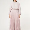 Marina Rinaldi Robe longue en crêpe avec broderies ROSE Clearance
