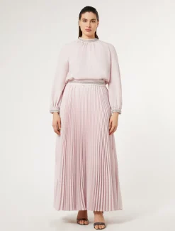 Marina Rinaldi Robe longue en crêpe avec broderies ROSE Clearance