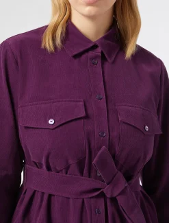 Marina Rinaldi Robe longue en velours PRUNE Online