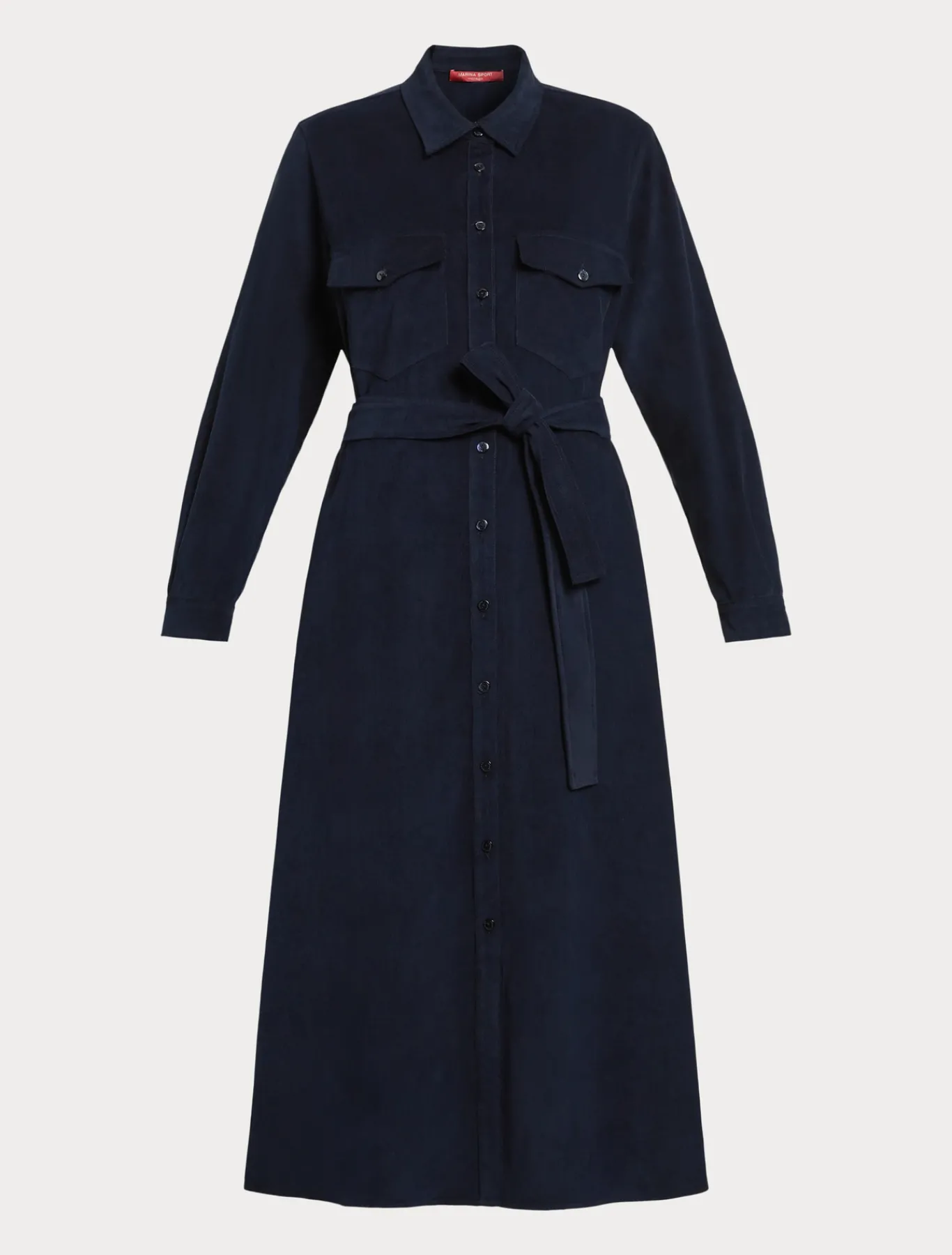 Marina Rinaldi Robe longue en velours BLEU Sale