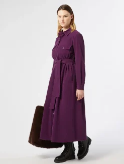Marina Rinaldi Robe longue en velours PRUNE Online
