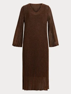 Marina Rinaldi Robe longue en viscose CARAMEL Outlet