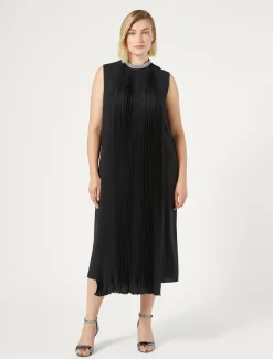 Marina Rinaldi Robe mi-longue en crêpe NOIR Hot