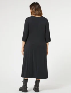 Marina Rinaldi Robe mi-longue en jersey NOIR Online