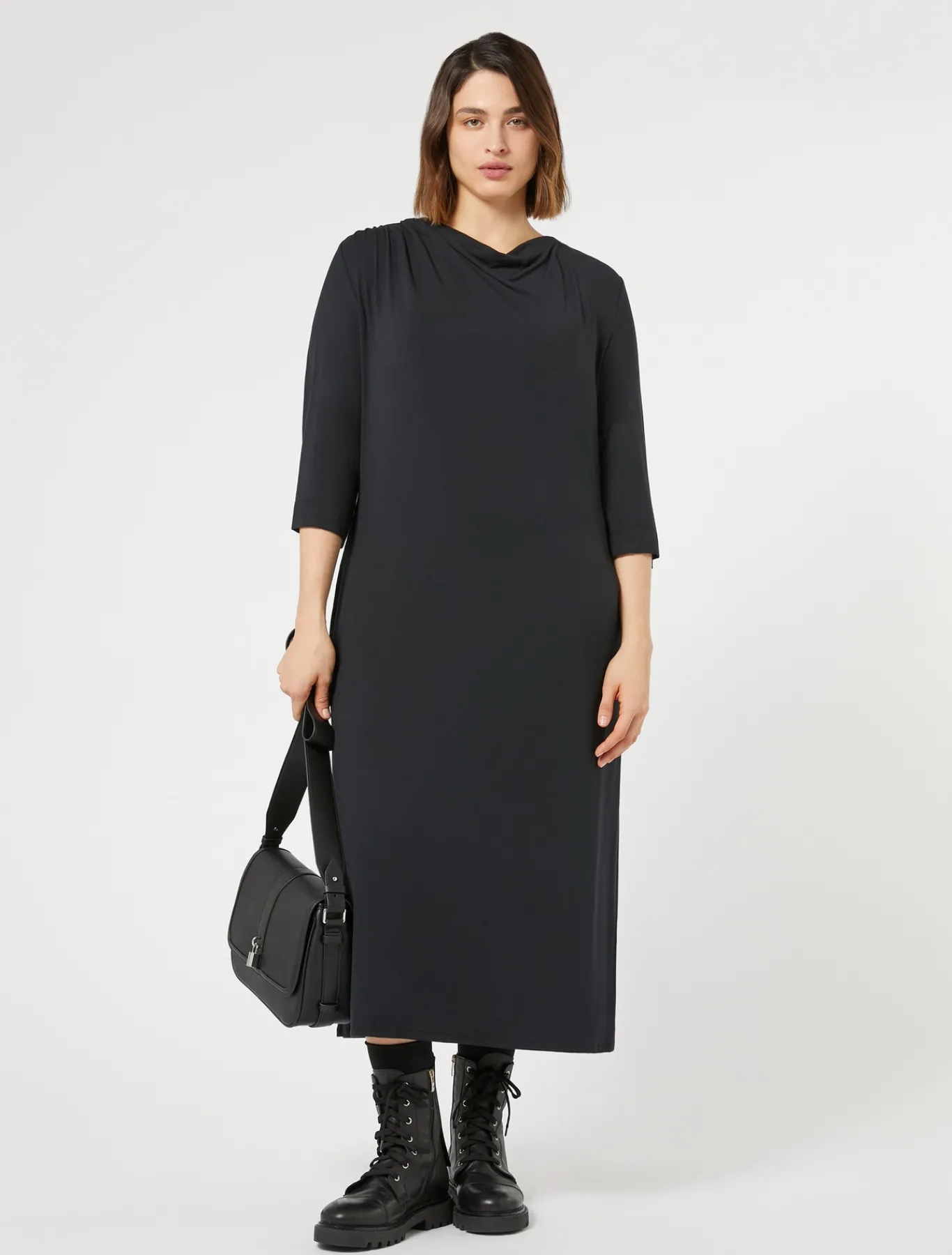 Marina Rinaldi Robe mi-longue en jersey NOIR Online