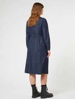 Marina Rinaldi Robe-chemise en denim léger BLEUNUIT Clearance