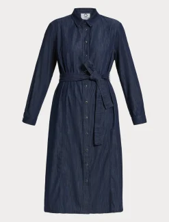 Marina Rinaldi Robe-chemise en denim léger BLEUNUIT Clearance
