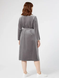 Marina Rinaldi Robe-chemise en jersey de velours GRISFONCE Online