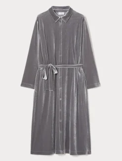 Marina Rinaldi Robe-chemise en jersey de velours GRISFONCE Online