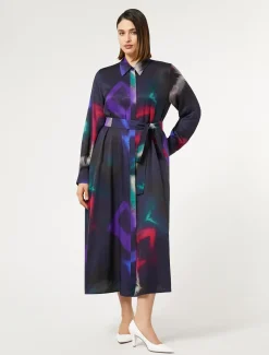 Marina Rinaldi Robe-chemise en sergé NOIR Clearance
