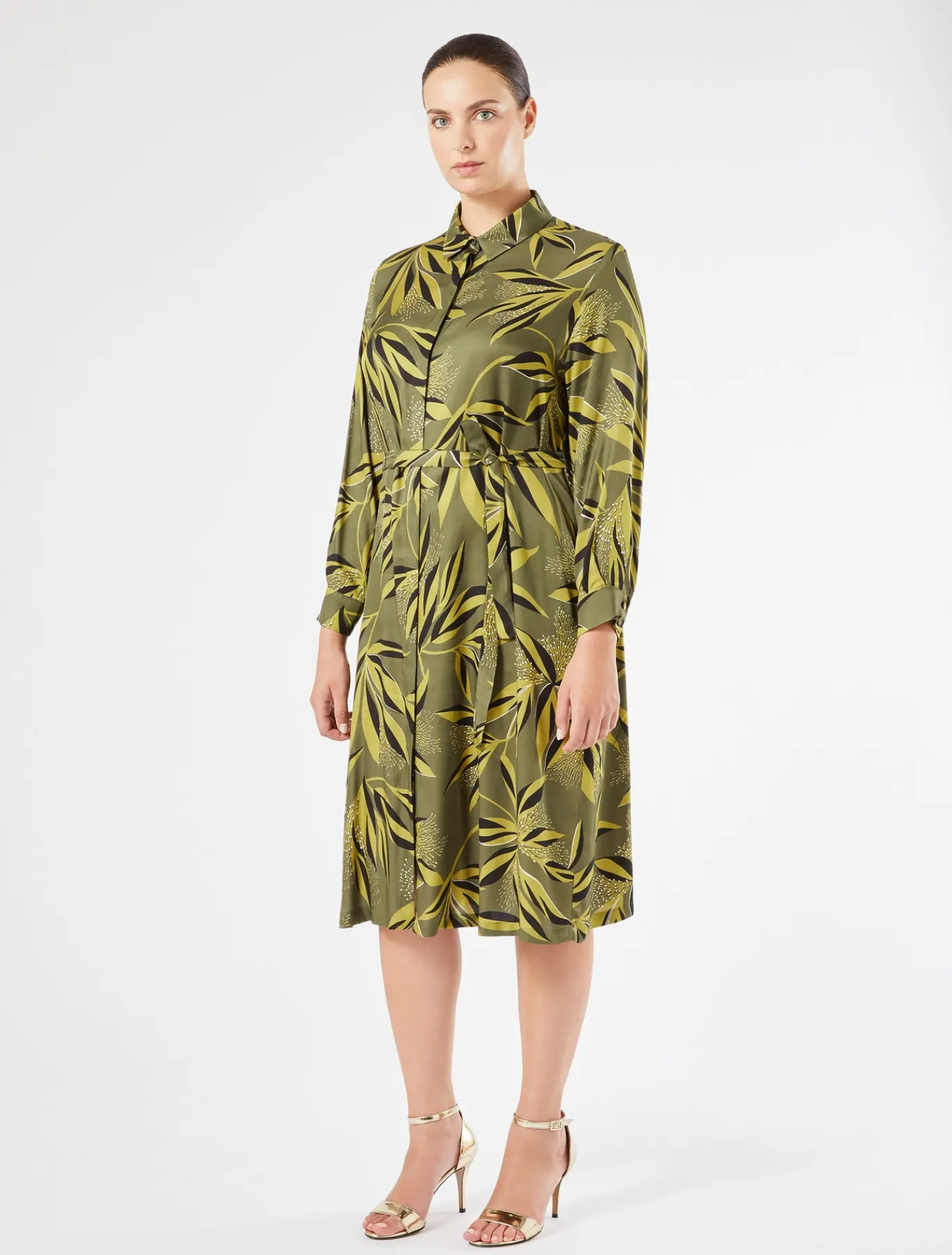 Marina Rinaldi Robe-chemise en sergé VERTMOUSSE Clearance