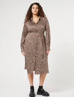 Marina Rinaldi Robe-chemise en sergé TERRECUITE Fashion