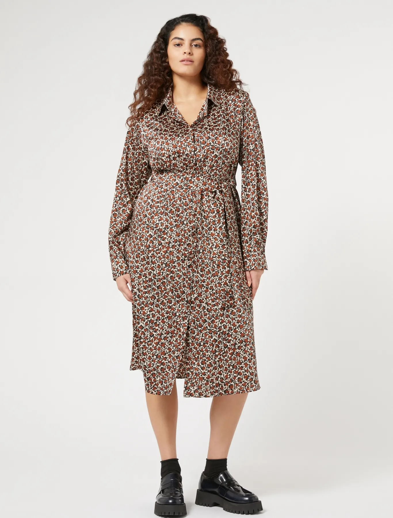 Marina Rinaldi Robe-chemise en sergé TERRECUITE Fashion