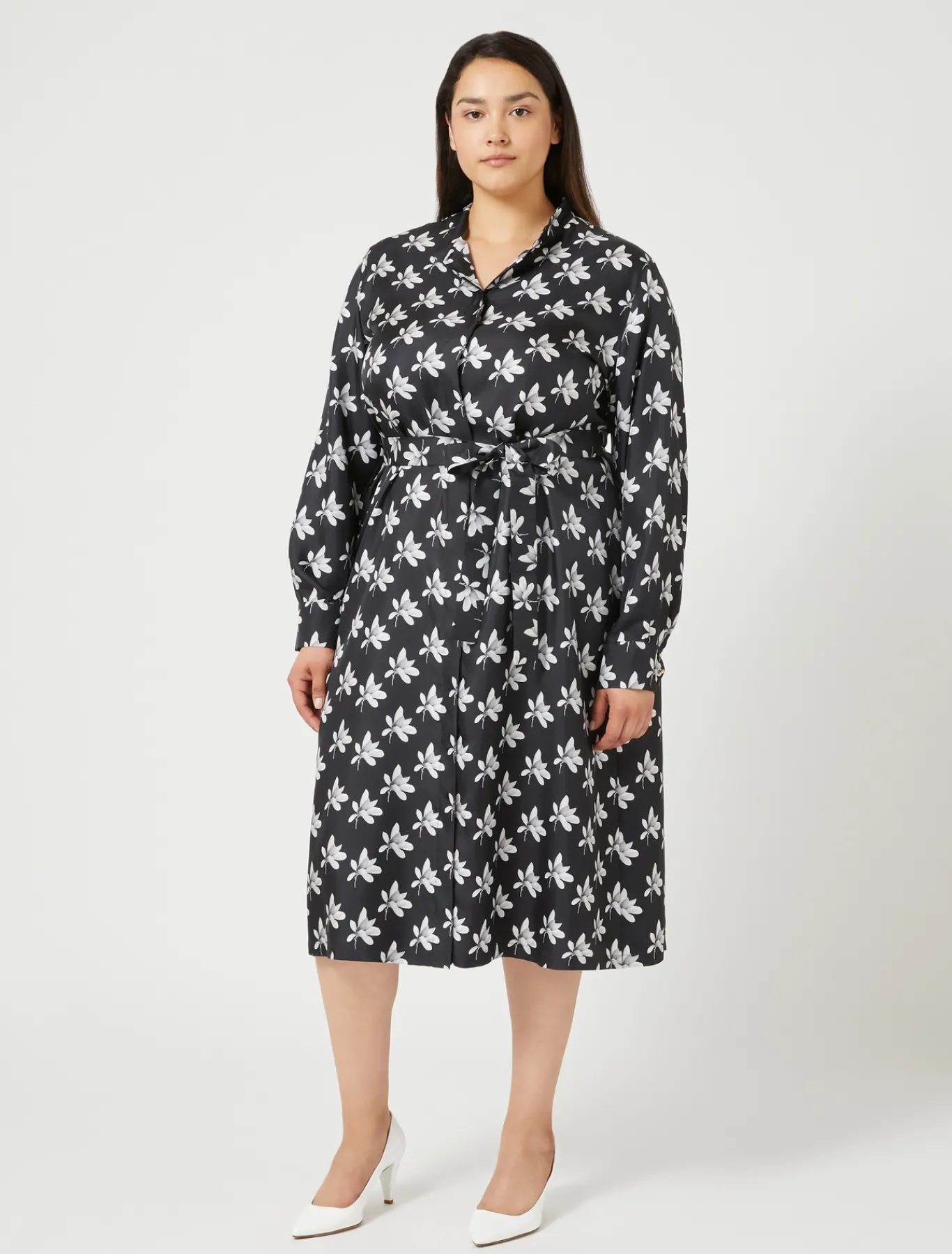 Marina Rinaldi Robe-chemise en sergé NOIR Hot