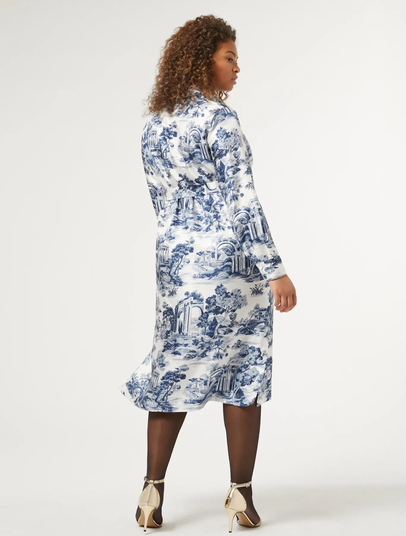 Marina Rinaldi Robe-chemise en sergé BLANCBLEU Clearance