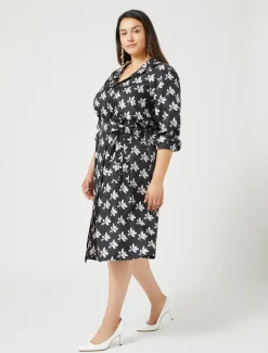 Marina Rinaldi Robe-chemise en sergé NOIR Hot