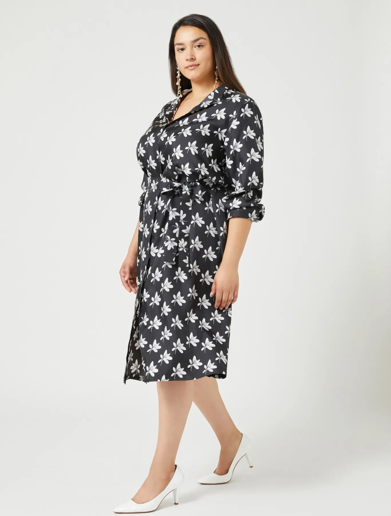 Marina Rinaldi Robe-chemise en sergé NOIR Hot
