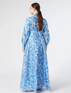 Marina Rinaldi Robe-chemise en soie BLEUET Sale