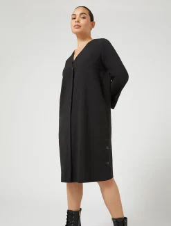 Marina Rinaldi Robe-chemise en toile de pure laine NOIR Best