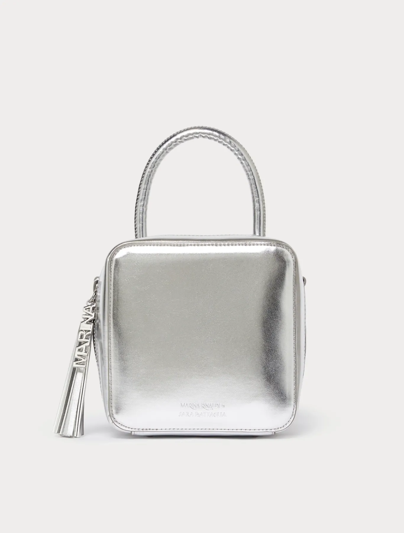 Marina Rinaldi Sac cube lamé ARGENT Sale