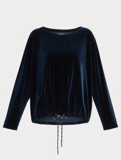Marina Rinaldi Sweat-shirt en chenille stretch BLEUNUIT Discount