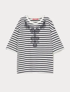 Marina Rinaldi Sweat-shirt en jersey avec broderies IVOIRE Best