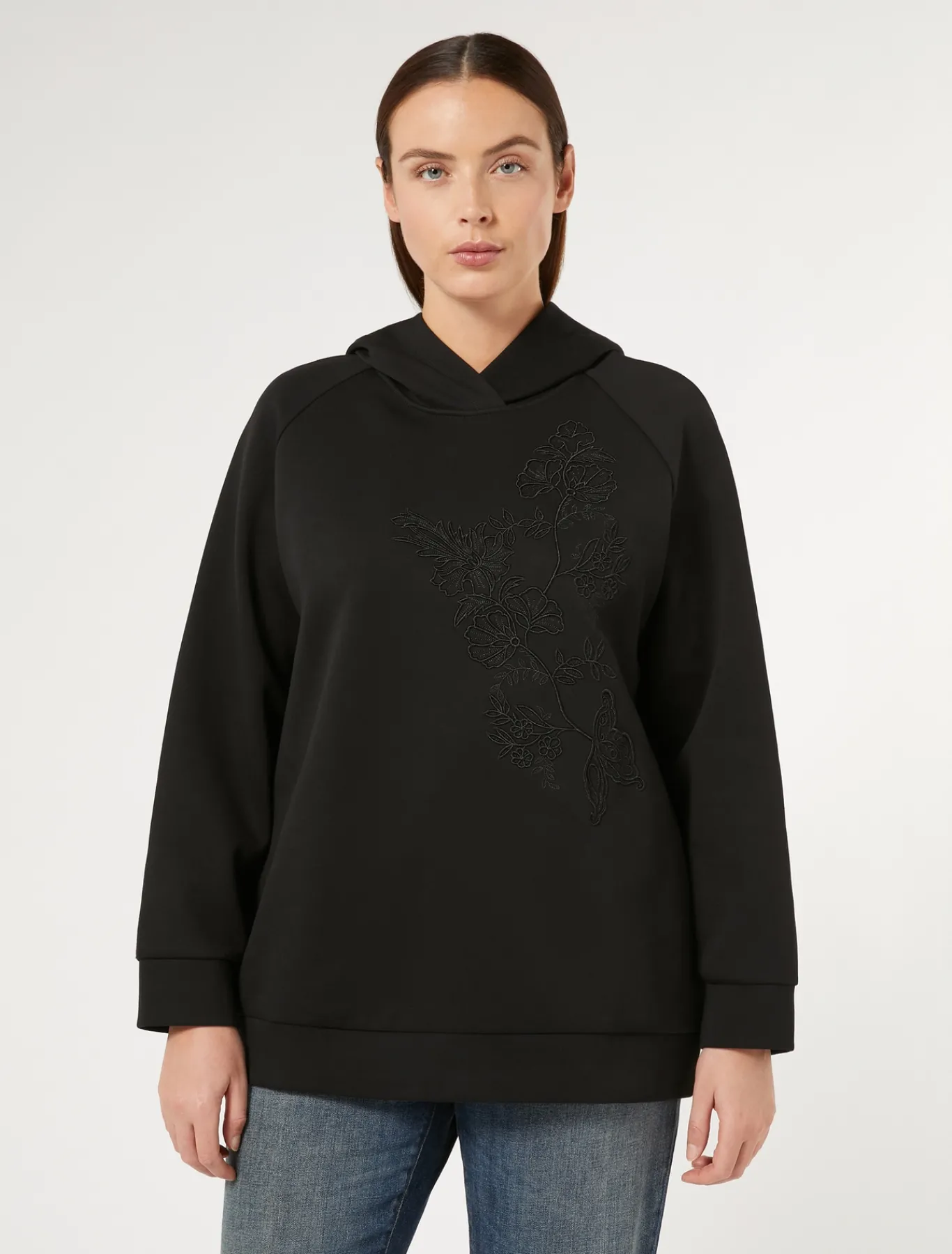 Marina Rinaldi Sweat-shirt en jersey interlock NOIR Clearance
