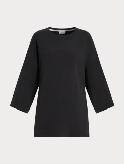 Marina Rinaldi Sweat-shirt en jersey interlock NOIR Discount