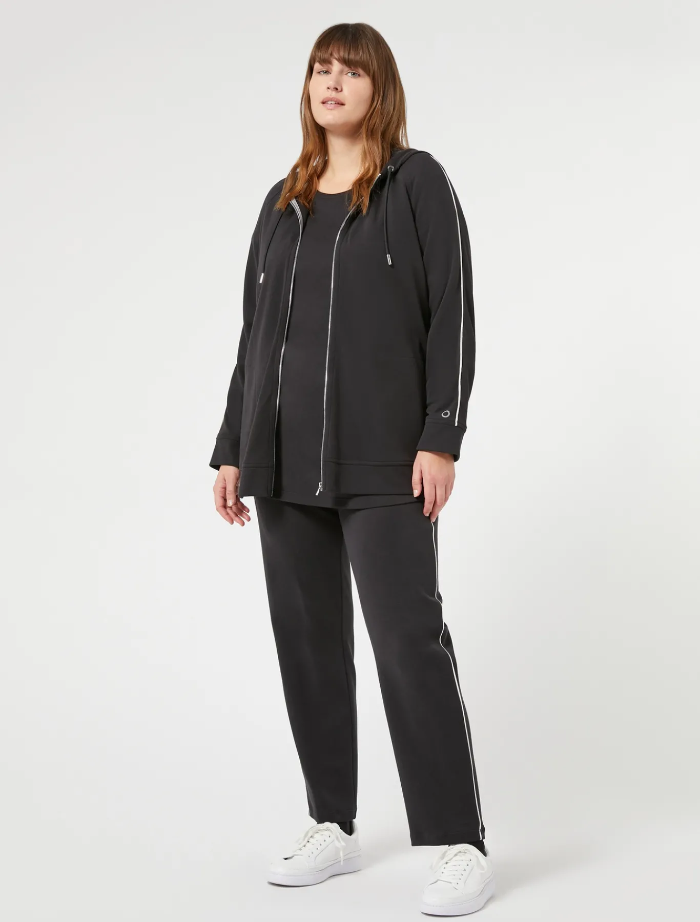 Marina Rinaldi Sweat-shirt en jersey interlock NOIR Outlet