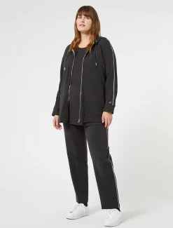 Marina Rinaldi Sweat-shirt en jersey interlock NOIR Discount