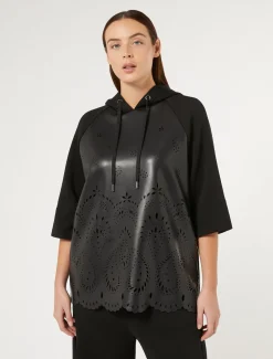 Marina Rinaldi Sweat-shirt en jersey scuba NOIR Sale