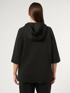 Marina Rinaldi Sweat-shirt en jersey scuba NOIR Sale