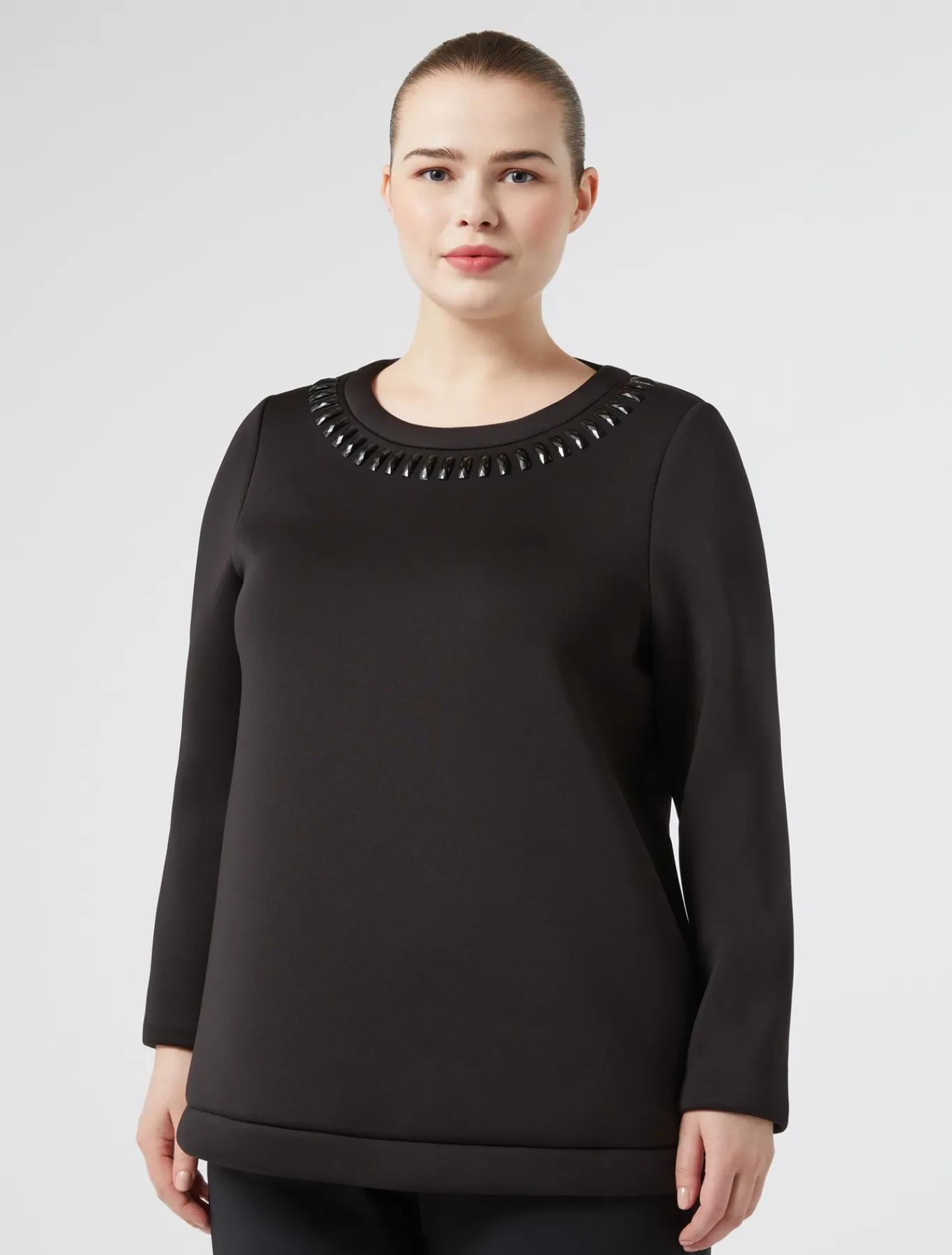 Marina Rinaldi Sweat-shirt en scuba NOIR Best