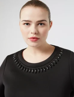 Marina Rinaldi Sweat-shirt en scuba NOIR Best