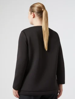Marina Rinaldi Sweat-shirt en scuba NOIR Best